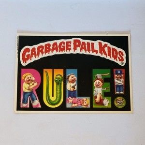 Vtg Garbage Pail Kids Topps 5x7 Giant Sticker #3 "GPKids Rule!" 1986 Rare.